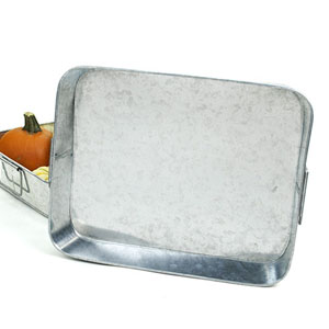 15x12x3 Rectangle Galvanized Tray