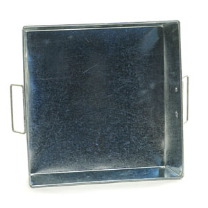 12" Square Galvanized Tray