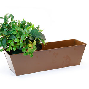 23" Rectangle Window Box Brown Powder Coat