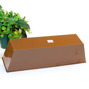 23" Rectangle Window Box Brown Powder Coat