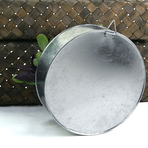 Moon Tin Wall Basket Galvanized