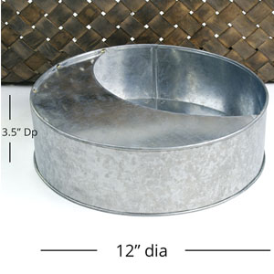 Moon Tin Wall Basket Galvanized