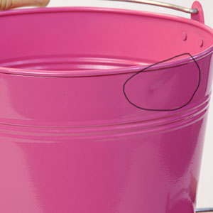 8.5" Pail Pink - Distressed